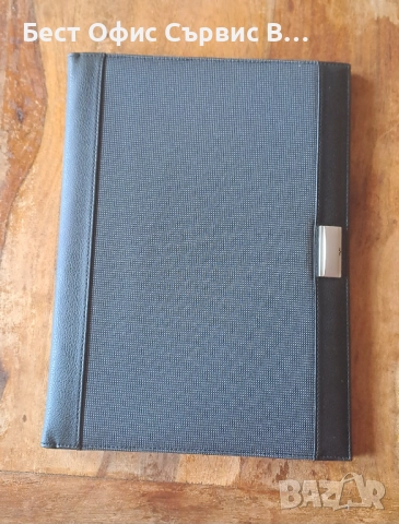 папка луксозна за документи черна Марксман Marksman Размер А4