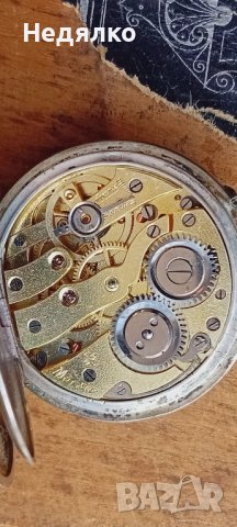 Moesa,швейцарски джобен часовник,сребро,злато,ниело, снимка 6 - Антикварни и старинни предмети - 43910260
