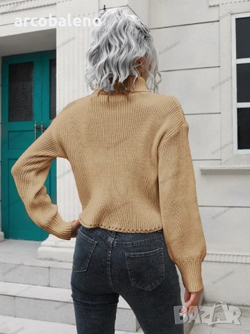 Дамски шикозен къс пуловер, 3цвята - 023, снимка 15 - Блузи с дълъг ръкав и пуловери - 43245814