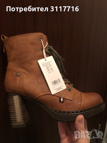 Кафяви боти Мустанг, снимка 3 - Дамски боти - 44034028