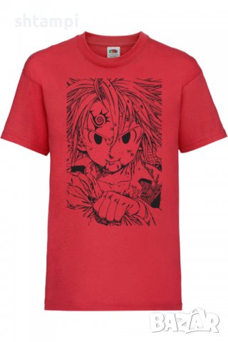 Детска тениска he Seven Deadly Sins Meliodas,Анимация,игра,Празник,Повод., снимка 3 - Детски тениски и потници - 38001158