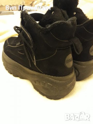 Черни зимни боти , модерни , красив впечатляващ модел , снимка 7 - Дамски боти - 39217956