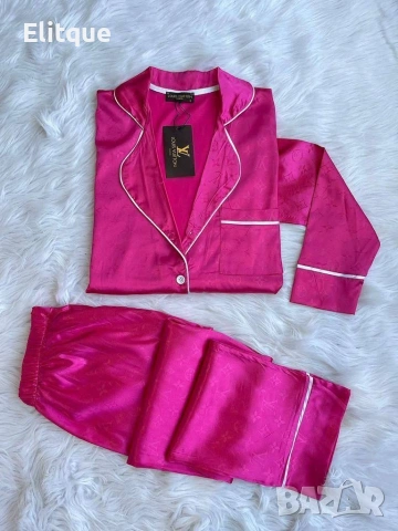 дамски пижами с дълъг ръкав Christian Dior fendi Victoria's secret chanel Versace Louis Vuitton , снимка 3 - Пижами - 53083299