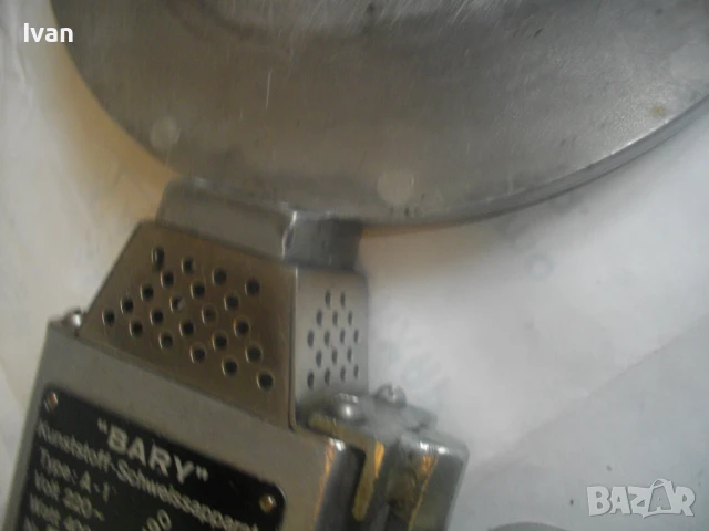 ф190мм 400W BARY ШВЕЙЦАРСКА СТАРО КАЧЕСТВО МАСИВНА ЕЛ. ЛЕПАЧКА ЗА ПЛАСТМАСОВИ ТРЪБИ ГОЛЯМ ДИАМЕТЪР, снимка 10 - Други инструменти - 50476199