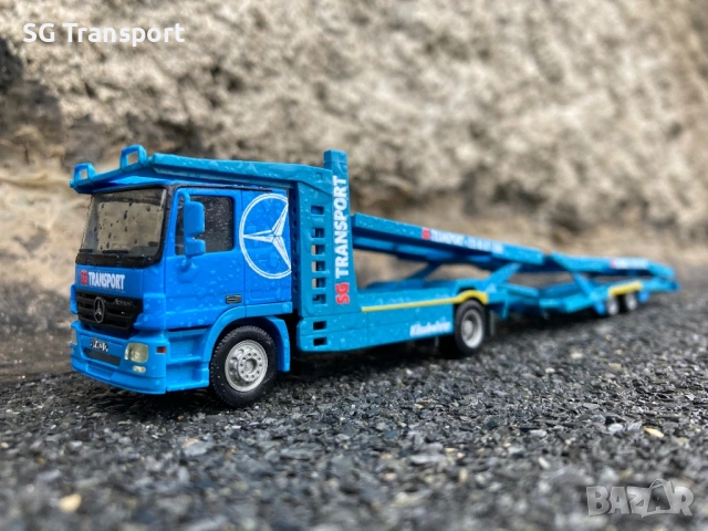 Mercedes Actros 1844 MP2 Kässbohrer SuperTrans Herpa 1:87 Автовоз, снимка 10 - Колекции - 53055804