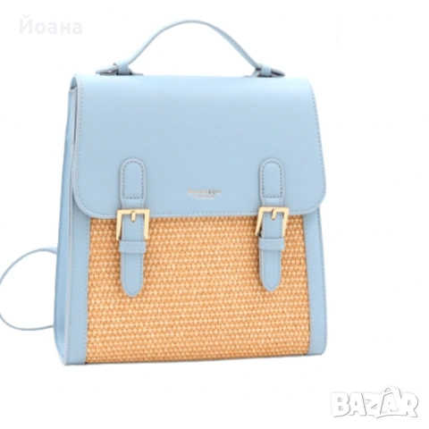 Кокетна дамска раничка, със сламени детайли, снимка 8 - Раници - 53202350