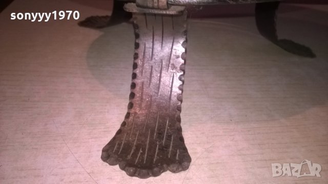 ПОРЪЧАНА-СТОИКА ЗА ЧАДЪРИ-КОВАНО ЖЕЛЯЗО МЕД МЕСИНГ, снимка 8 - Колекции - 27450829