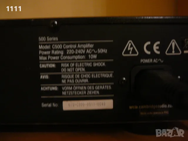 CAMBRIDGE AUDIO C 500 пред усилвател, снимка 9 - Ресийвъри, усилватели, смесителни пултове - 48384868