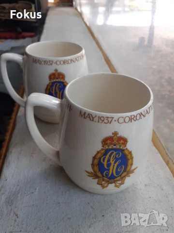 Лот от две английски колекционерски чаши порцелан, снимка 4 - Антикварни и старинни предмети - 53369985