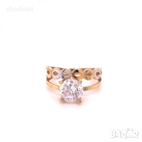 Златен дамски пръстен 2,49гр. 14кр.проба:585 размер:51 модел:28024-1