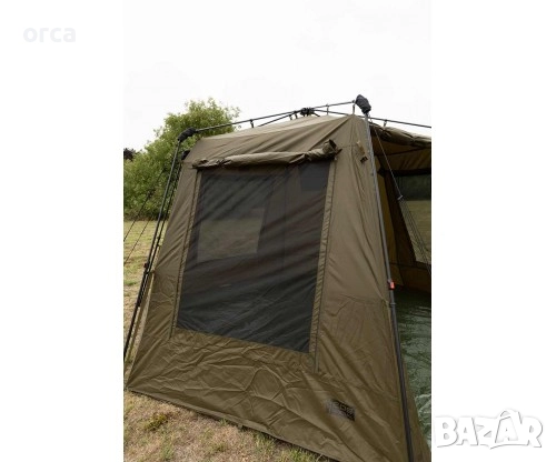 Заслон Fox EOS Social Shelter XL – просторна шатра за риболов и къмпинг, снимка 2 - Екипировка - 51977534