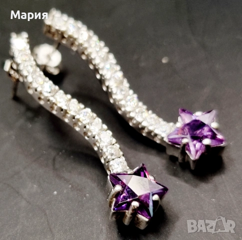 СРЕБЪРНИ ОБЕЦИ , снимка 3 - Обеци - 53564983