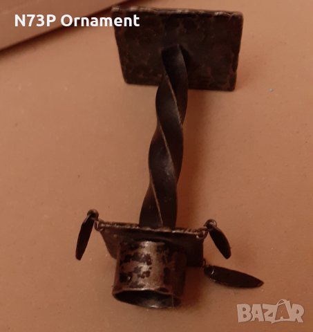 СВЕЩНИК. КОВАНО ЖЕЛЯЗО. РЪЧНА ИЗРАБОТКА. , снимка 5 - Колекции - 28252735