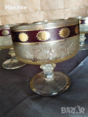 стар стъклен сервиз , снимка 2 - Антикварни и старинни предмети - 26543339