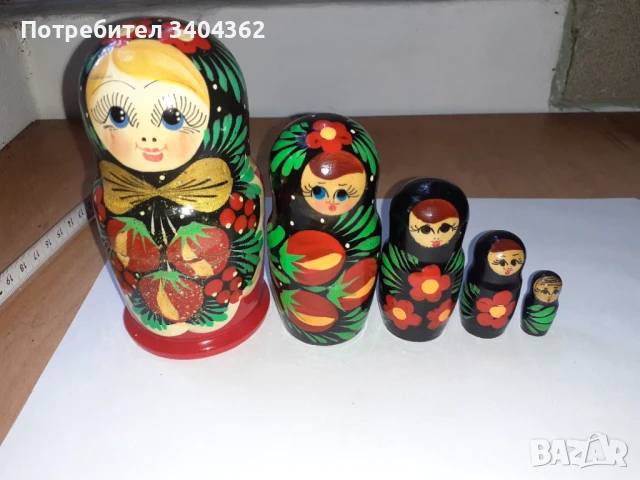 Матрьошка руска дарвена кукла 5 в 1, снимка 6 - Антикварни и старинни предмети - 50728198