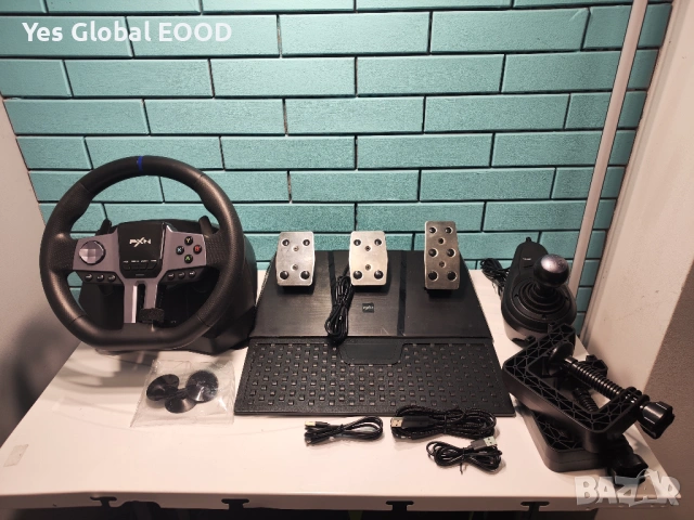 PXN V9 Gen 2 волан за PC/PS4/Xbox с педали и скорости, снимка 6 - Аксесоари - 53254174