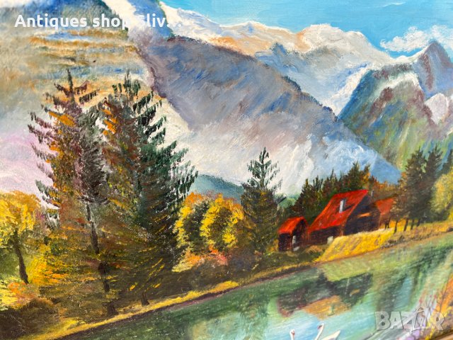 Маслена картина "Лебедово Езеро" №1128, снимка 5 - Картини - 34734427