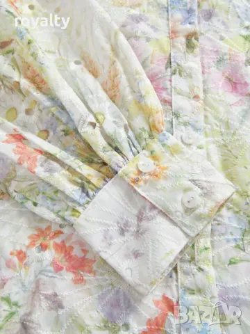 Елегантен комплект с флорални бродерии от тъкан плат 🍋🥥, снимка 11 - Комплекти - 49207328