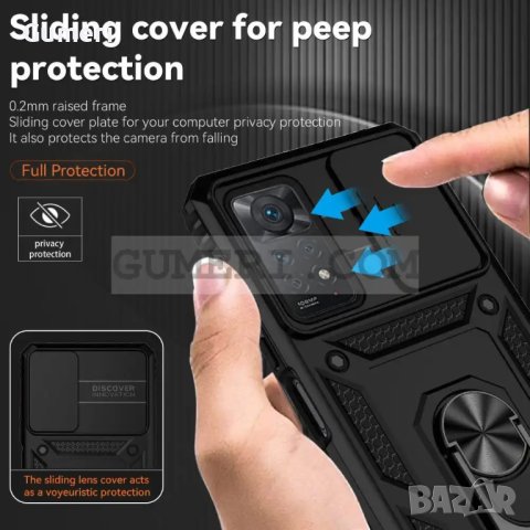 Хибриден Кейс с Капак и Ринг за Xiaomi Redmi Note 11 Pro 4G, снимка 4 - Калъфи, кейсове - 43971551