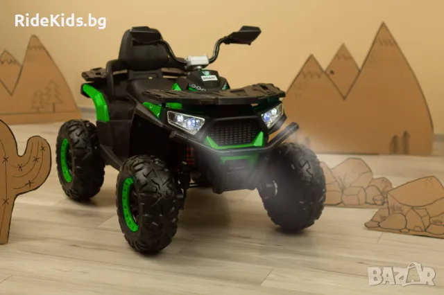Детско ATV GIGANT Зелен– 4x4, до 30 кг, с Музика, снимка 13 - Детски велосипеди, триколки и коли - 49972487