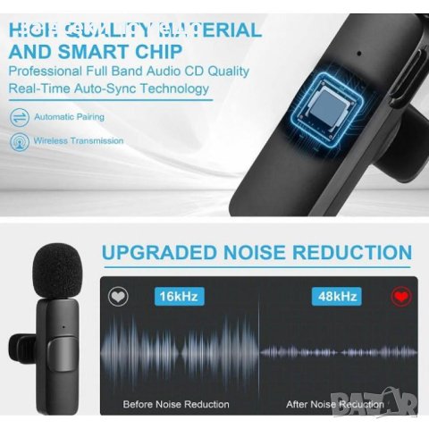 2бр безжични микрофони K9 с професионален клас, снимка 2 - Микрофони - 43244873