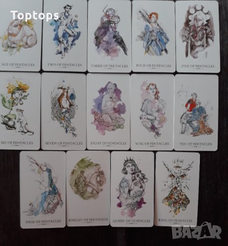 Таро карти, различни от масовите: Ink Witch Tarot & Linestrider Tarot, снимка 7 - Карти за игра - 33677966