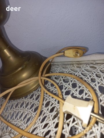 Висока старинна настолна лампа, снимка 8 - Настолни лампи - 43436089