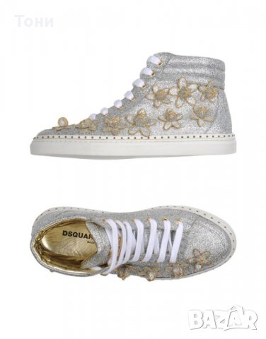 Спортно елегантни сребърни обувки Dsquared2, снимка 18 - Дамски елегантни обувки - 28913400