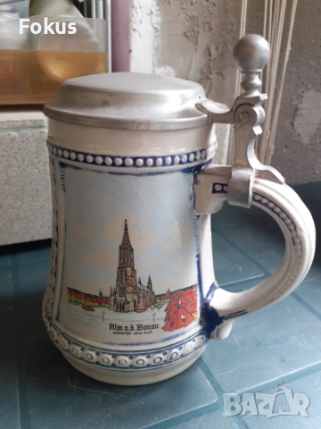 Немска халба за бира Gerzit, снимка 3 - Антикварни и старинни предмети - 53323629