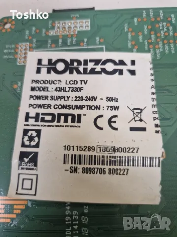 HORIZON 43HL7330F MAIN  17MB211S POWER 17IPS12 TCON  6870C-0532A PANEL VES430UNDL-2D-N12, снимка 2 - Части и Платки - 49813142