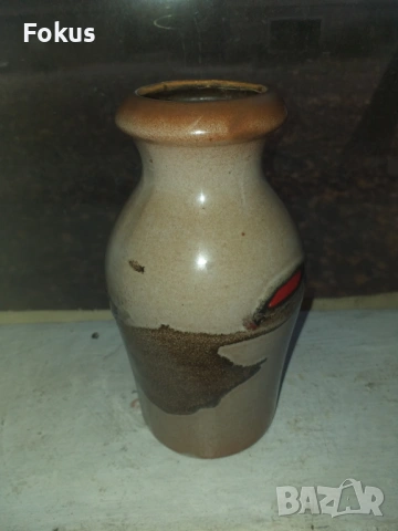 Ваза немска керамика Лава Scheurich, снимка 2 - Антикварни и старинни предмети - 53451880