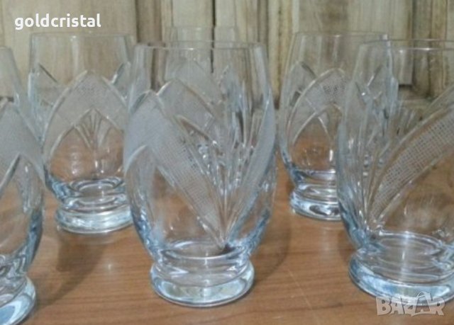 Български кристални чаши , снимка 3 - Антикварни и старинни предмети - 43698540