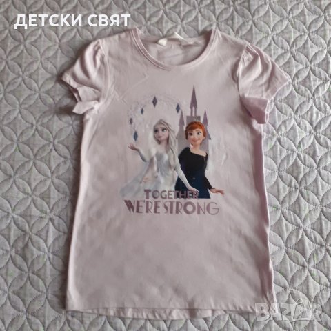 Комплект от две нови тениски с Елза и Ана- 16лв., снимка 3 - Детски тениски и потници - 33394291