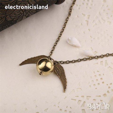 Колие или гривна стил Хари Потър Снитч Куидич Harry Potter Snitch Quidich, снимка 2 - Колиета, медальони, синджири - 23656901