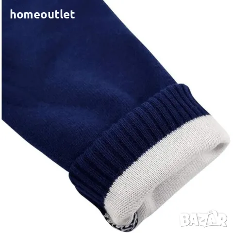 ПРОМОЦИЯ Коледен детски пуловер, р-р 120см, син с мече, снимка 4 - Детски пуловери и жилетки - 48392297