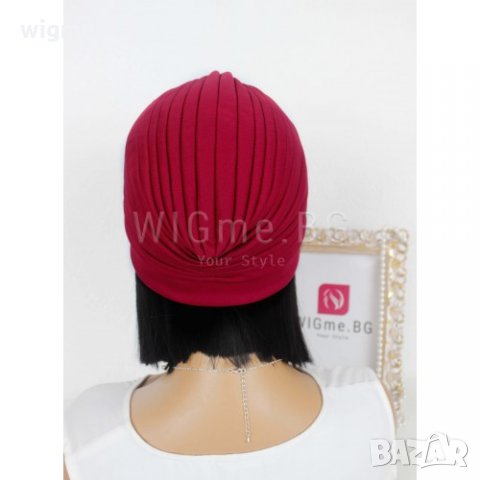 Тюрбан за коса едноцветен тъмночервен, снимка 3 - Аксесоари за коса - 33047268