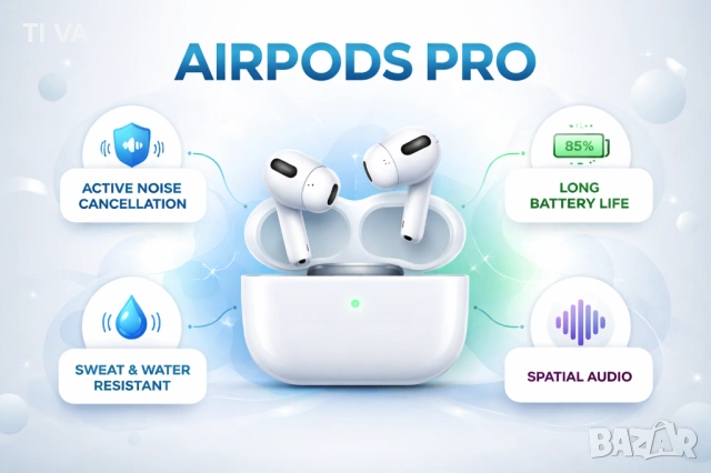 Слушалки Apple AirPods Pro 2, снимка 3 - Слушалки, hands-free - 53585333