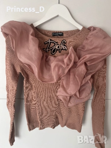 Блузка Джофра с къдрички, снимка 2 - Блузи с дълъг ръкав и пуловери - 51901179