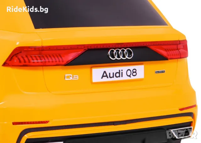 Audi Q8 12V – Детски акумулаторен джип, Жълт, EVA гуми, снимка 8 - Детски велосипеди, триколки и коли - 50423440