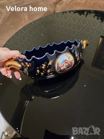 Голяма купа/съд от КОБАЛТ- ЯПОНСКО производство, снимка 3 - Прибори за хранене, готвене и сервиране - 52807803