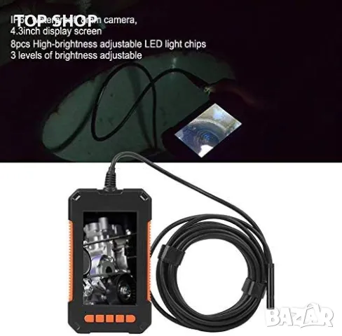 Професионален ендоскоп P40  с голям цветен екран 5 метра, снимка 4 - Гедорета - 48469983