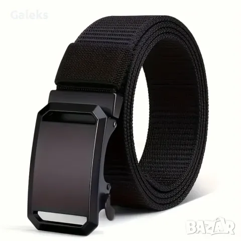 Мъжки тактически плетен колан с автоматична катарама*-Ежедневено/Работен за планина, спорт и туризъм, снимка 2 - Колани - 50049044