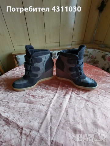 Боти Buffalo London естествена кожа  и естествен велур 41 номер, снимка 5 - Дамски боти - 53427214
