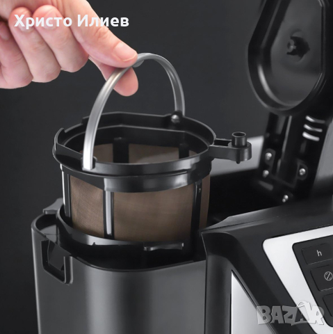 Кафемашина Russell Hobbs с мелница дигитален таймер кана 1,5 л филтърна кафе машина за шварц кафе, снимка 4 - Кафемашини - 44897121