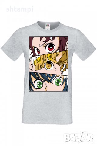 Мъжка тениска Demon Slayer Trio,Анимация,игра,Празник,Повод,, снимка 5 - Тениски - 38095383