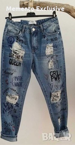 РАЗПРОДАЖБА!!! Дънки "Jean's Graffitis".Made in Italy!, снимка 1 - Дънки - 28380582