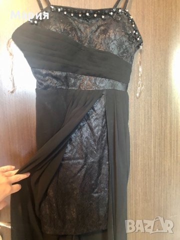 Дълга черна рокля, снимка 3 - Рокли - 33358090