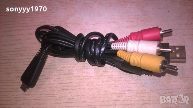 SONY-кабел-1,45М-mini usb//usb и три чинча, снимка 7 - Други - 28022233