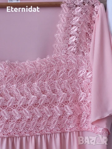  Нова розова блуза с дантела , снимка 3 - Тениски - 50656117