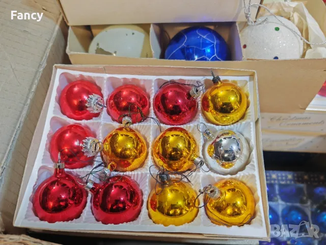 Стари стъклени коледни играчки, снимка 14 - Антикварни и старинни предмети - 48264138